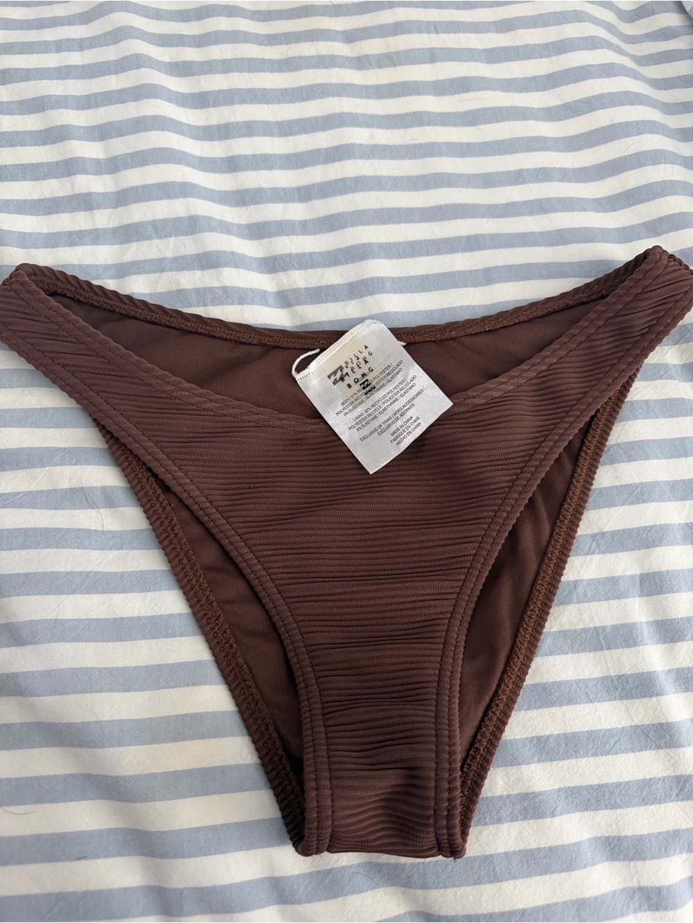 Billabong Brown Ribbed Bikini Bottom